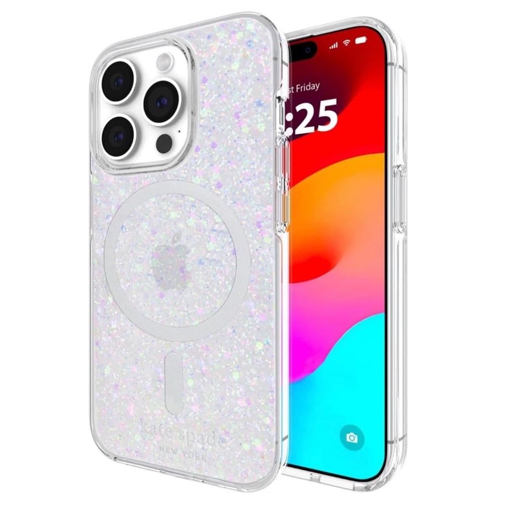 kate spade new york Hard Shell MagSafe Case for iPhone 15 Pro - Chunky Glitter